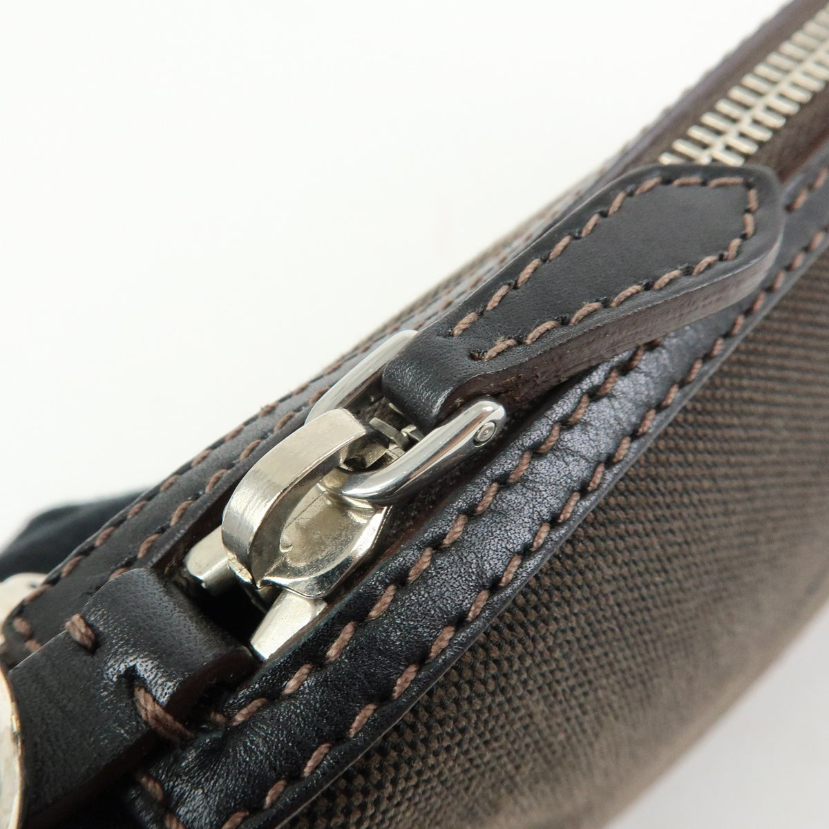 Prada Logo Jacquard Shoulder Bag - Dark Brown, Leather