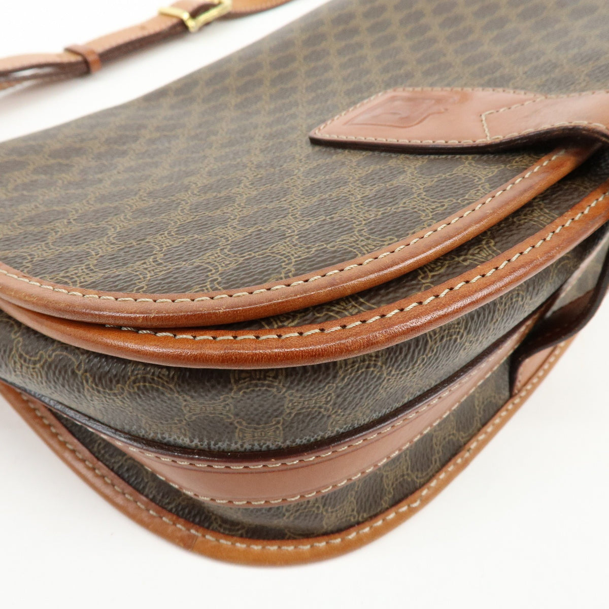 Celine Macadam Shoulder Bag - Brown, Canvas, Leather