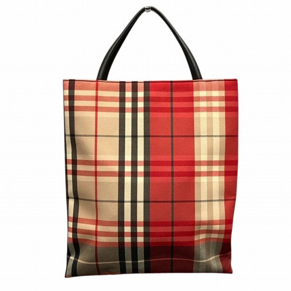 Burberry London Nova Check Handbag - Red, Canvas x Leather