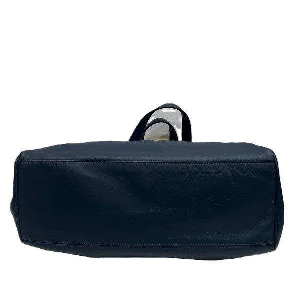 Dior Logo Charm Handbag - Navy, Leather