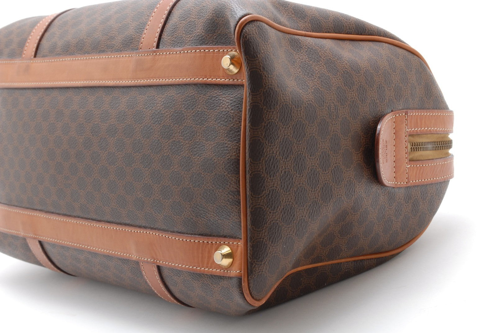 Celine Macadam Boston Bag - Brown, PVC Leather