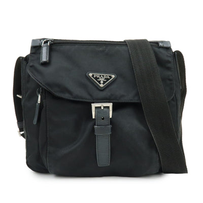 Prada BT8994 Shoulder Bag - Black, Nylon and Leather