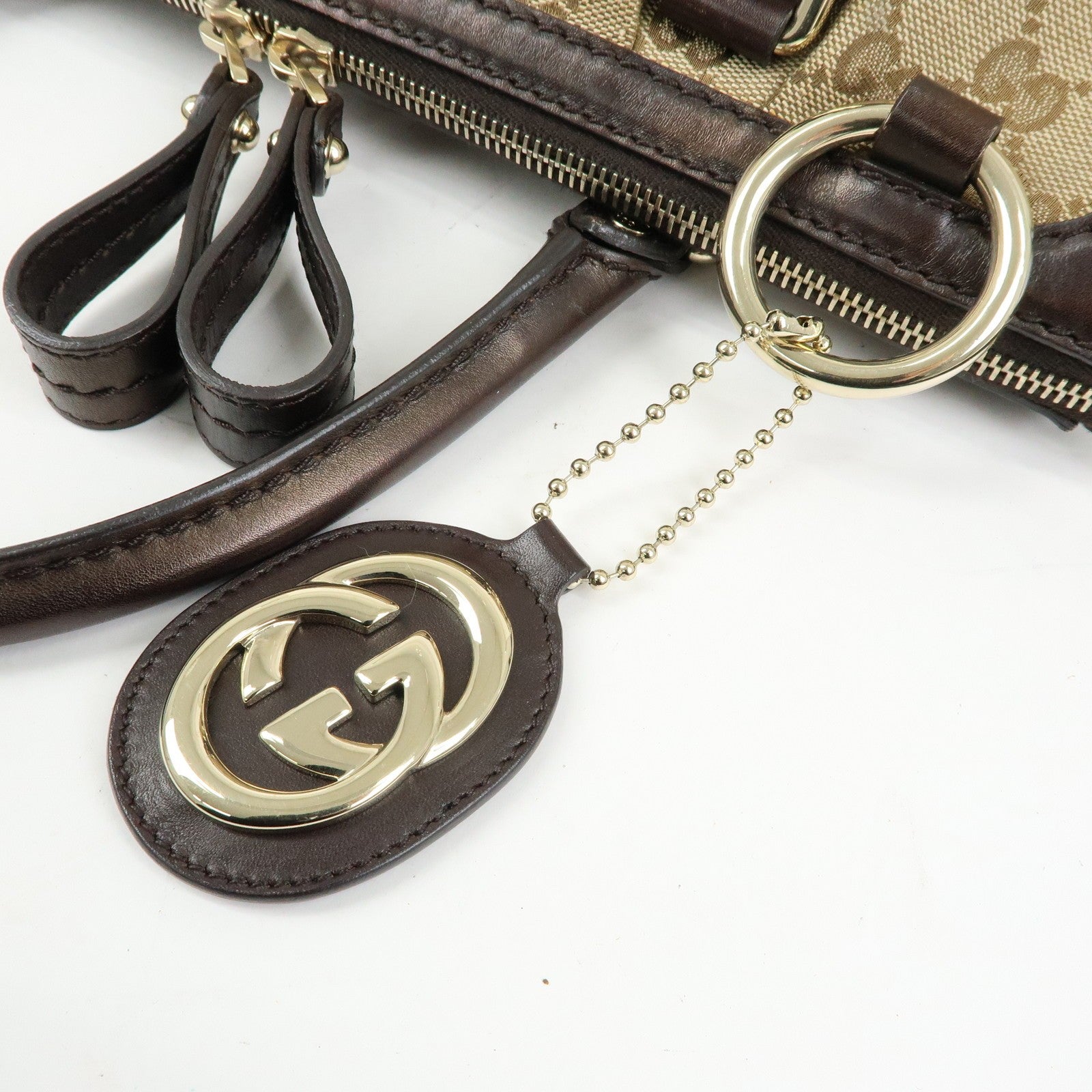 Gucci 247902 2Way Bag - Brown, Canvas and Leather
