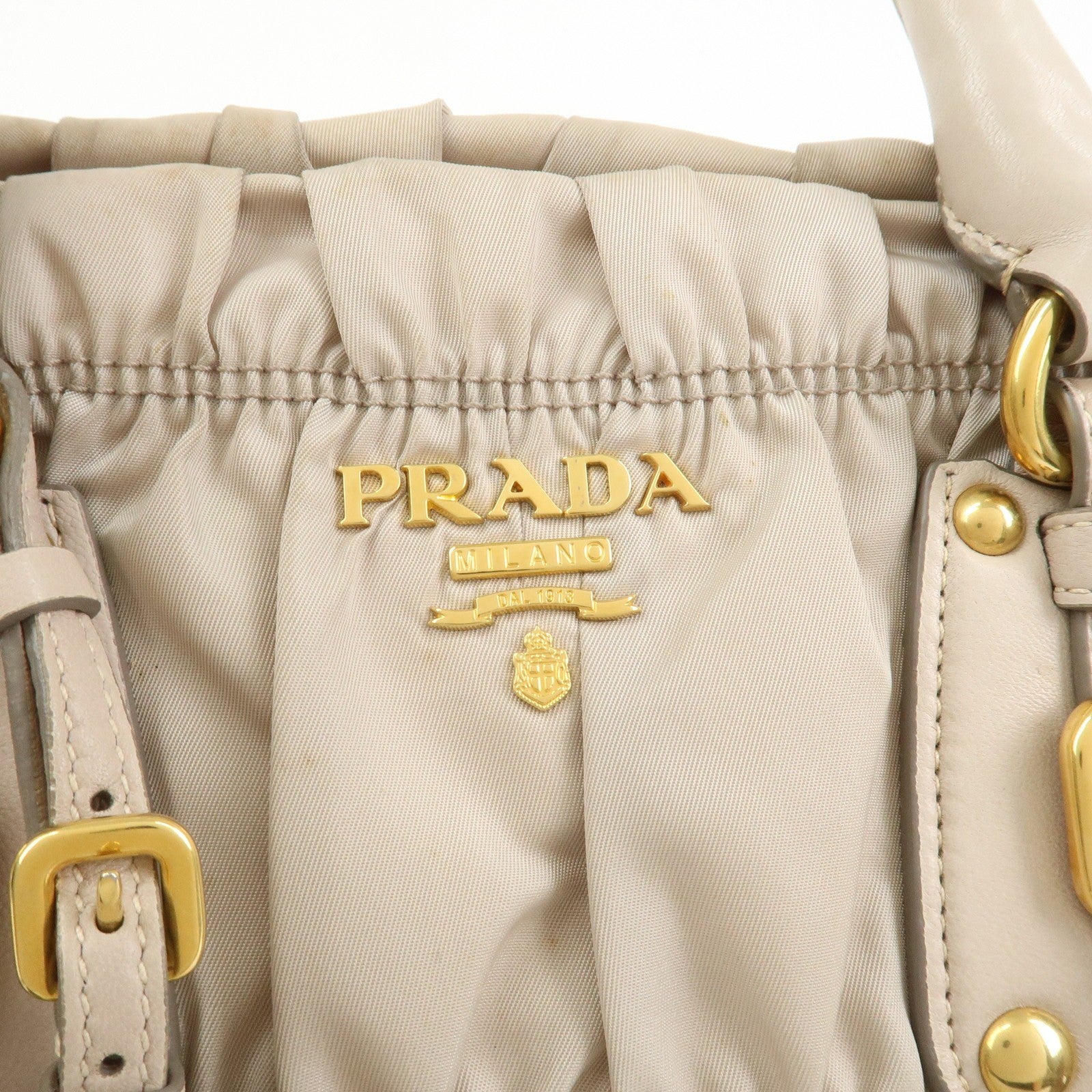 Prada Hand Bag - Gray, Nylon and Leather