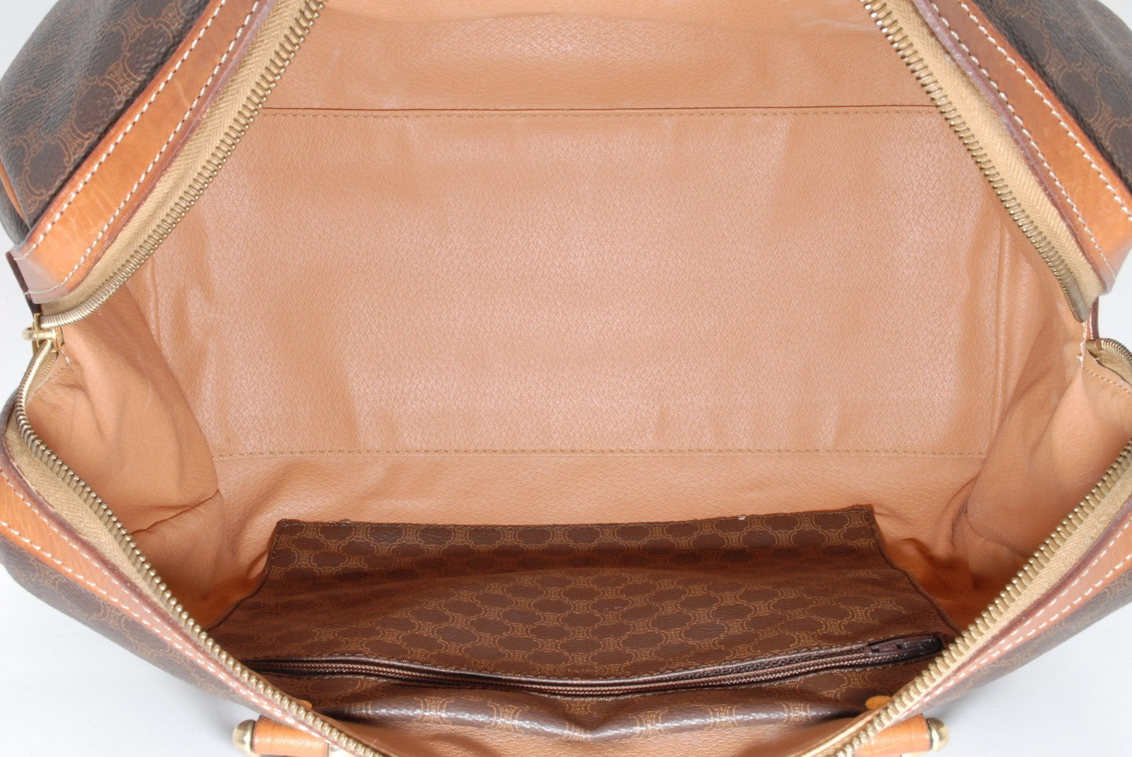 Celine Macadam Boston Bag - Brown, PVC Leather