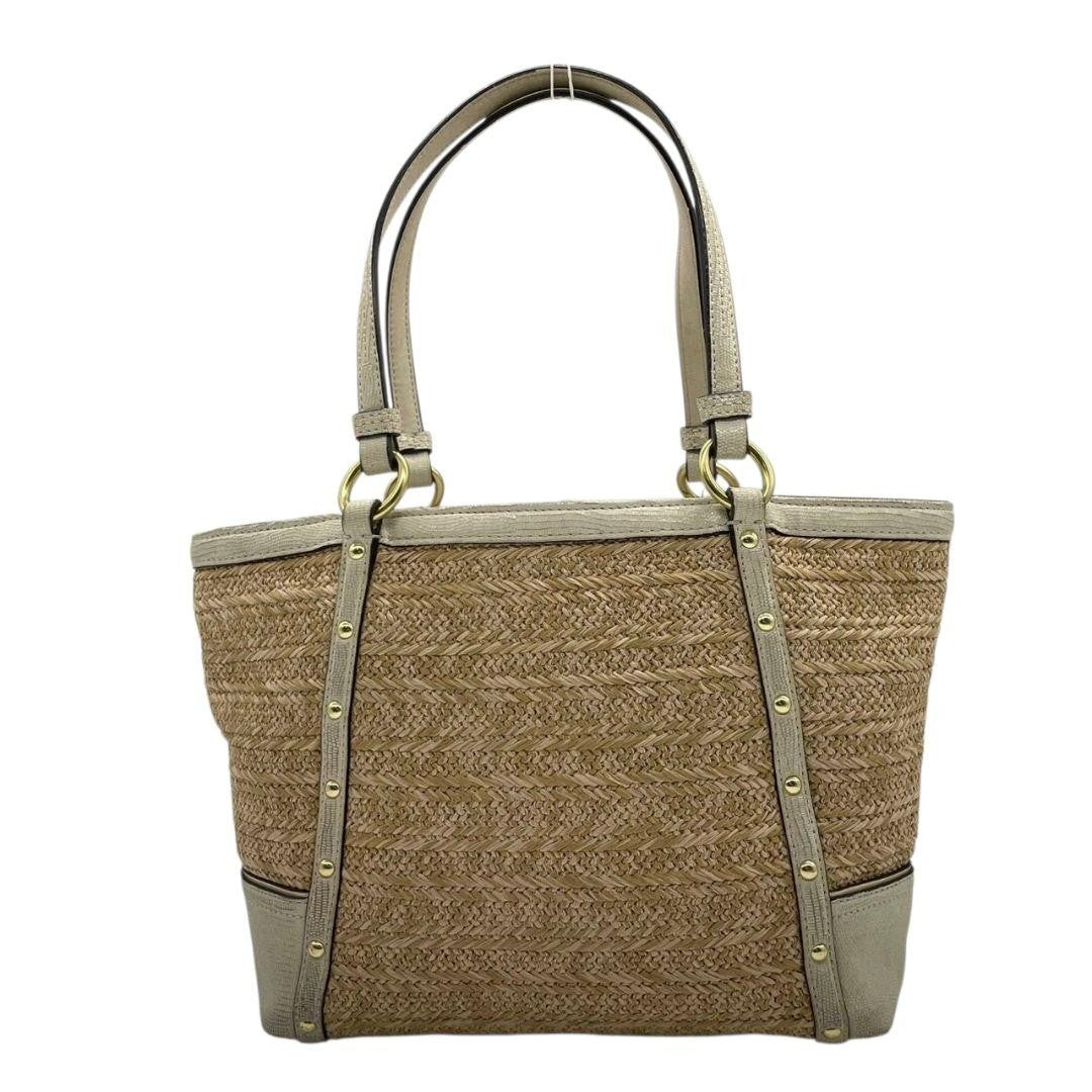 Coach Tote Bag - Beige, Straw