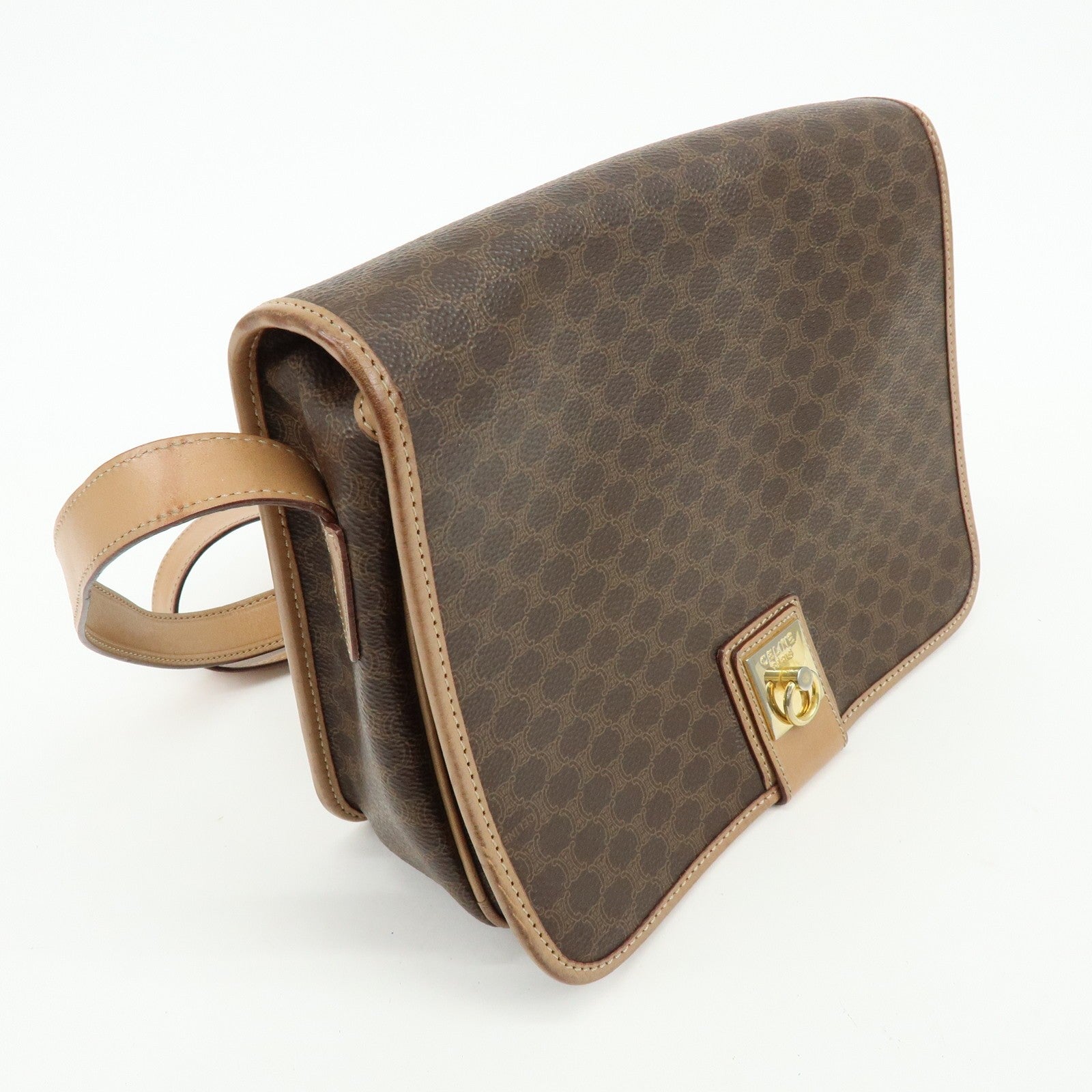 Celine Macadam Shoulder Bag - Brown, PVC Leather