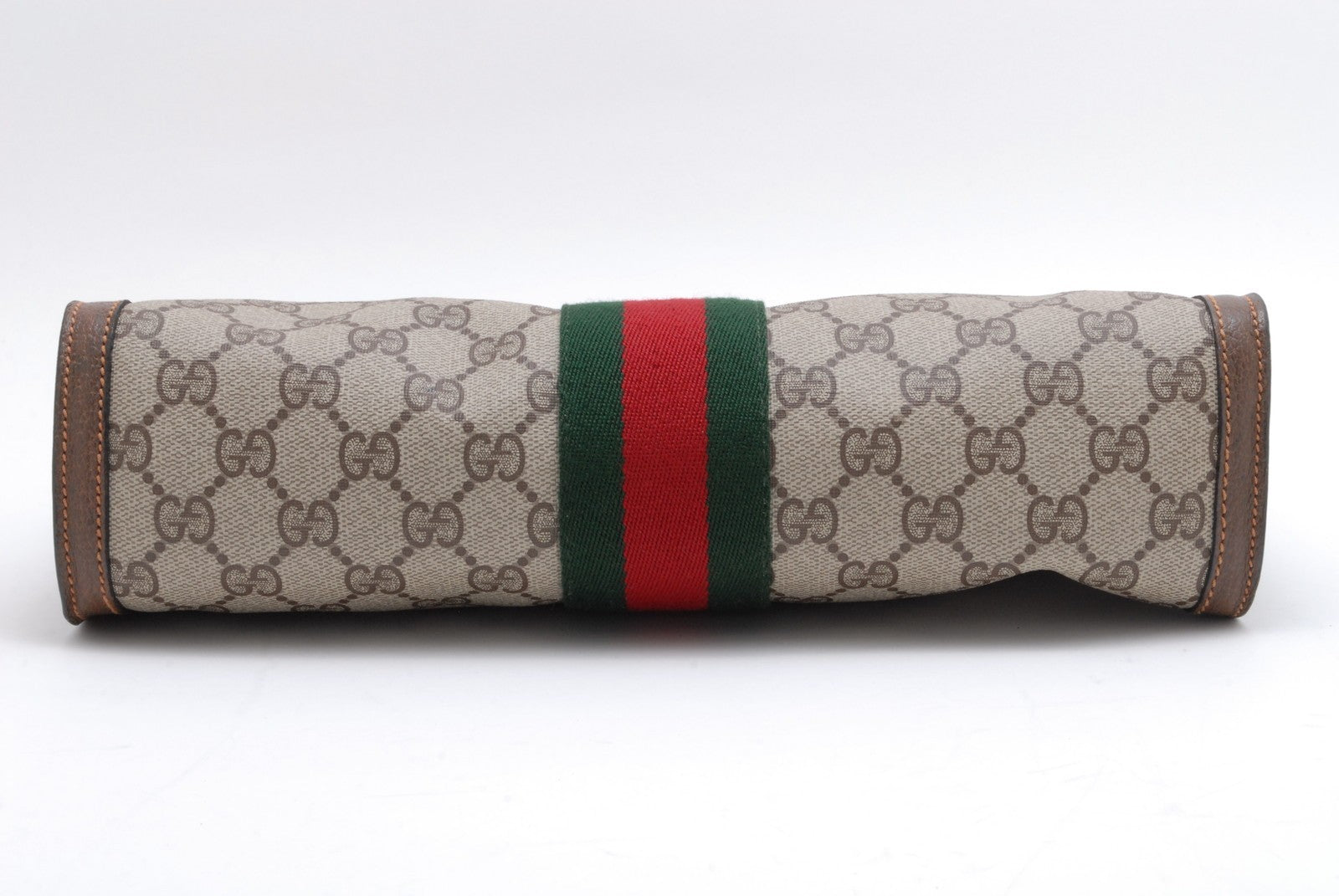 Gucci Sherry Clutch Bag - Beige Brown, PVC