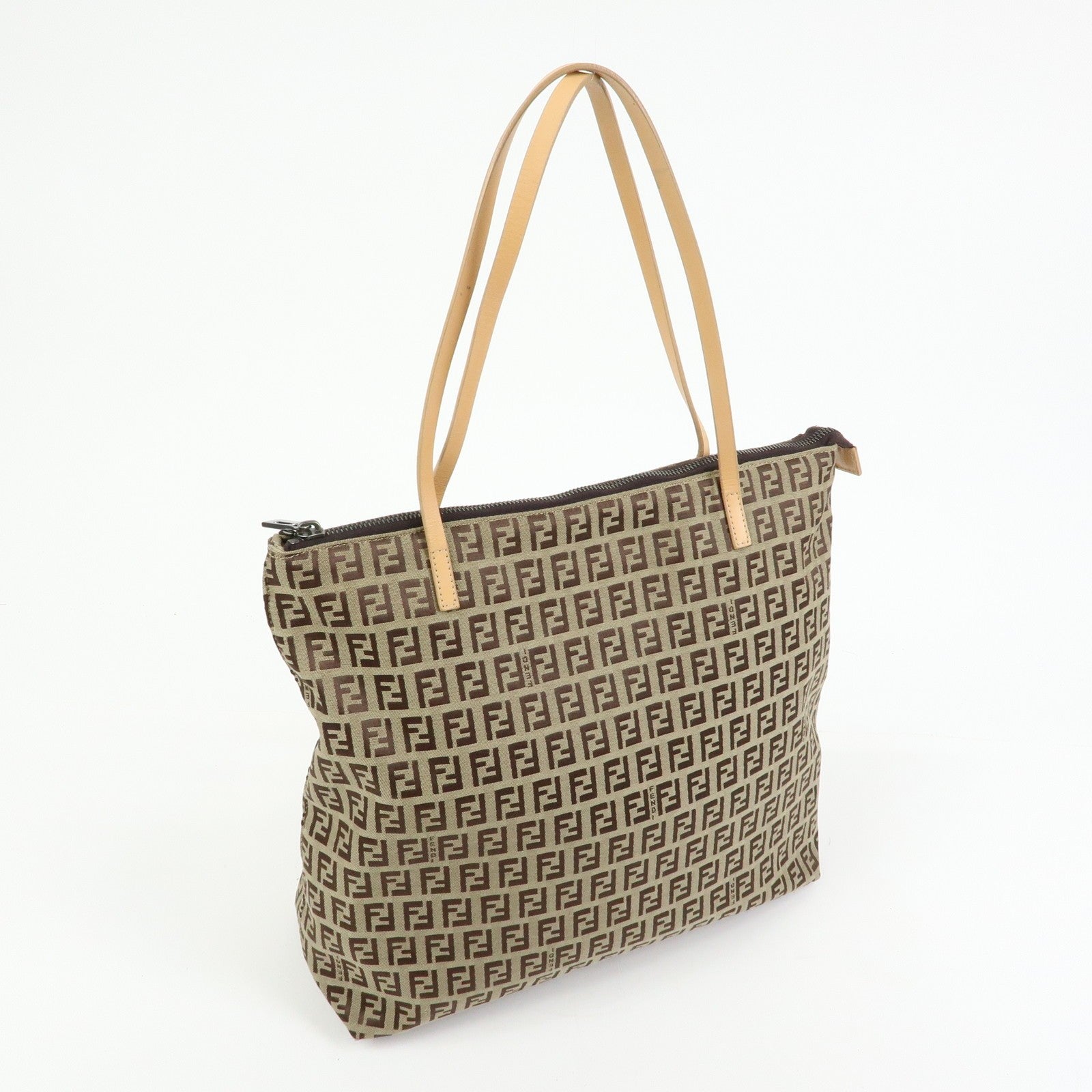 Fendi Tote Bag - Beige, Canvas Leather