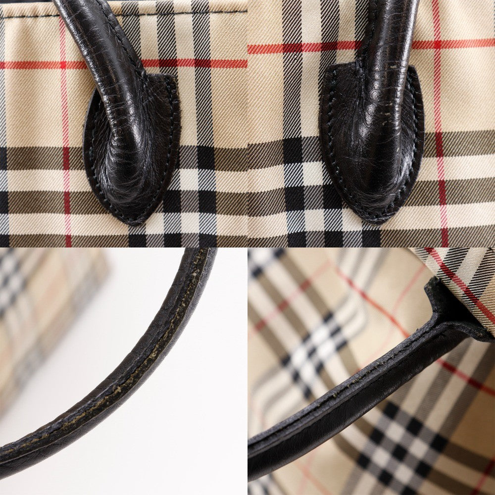 Burberry Blue Label Nova Check Tote Bag - Beige, Nylon