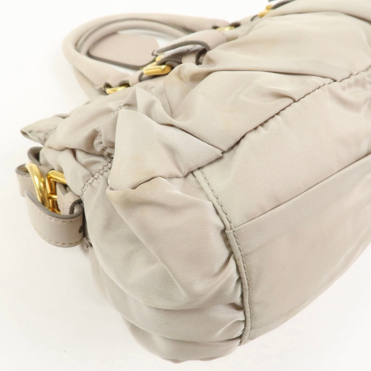 Prada Nylon Leather 2Way Bag- Gray