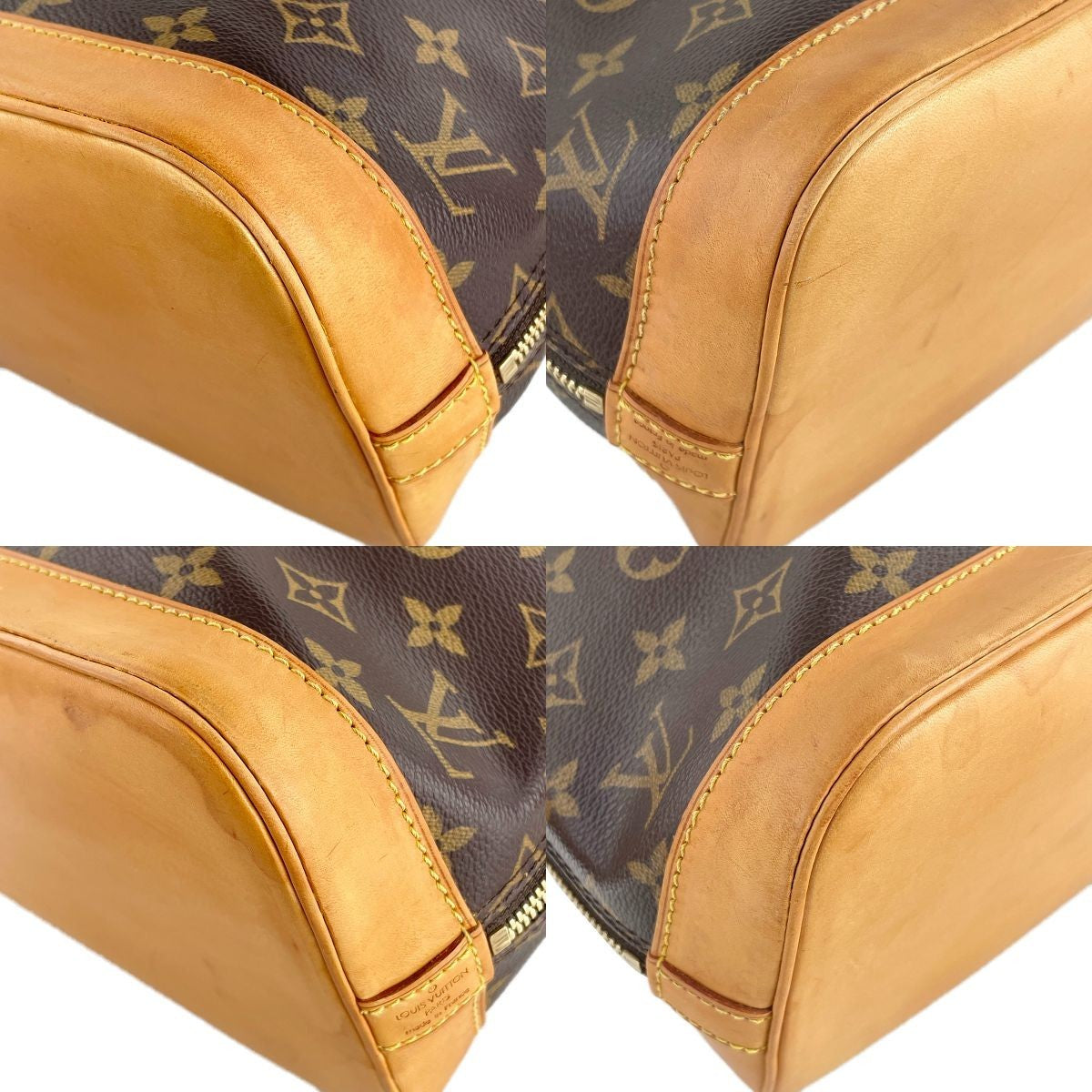 Louis Vuitton Alma Handbag - Brown, Coated Canvas- מגיע עם רצועה, מנעול ומפתח