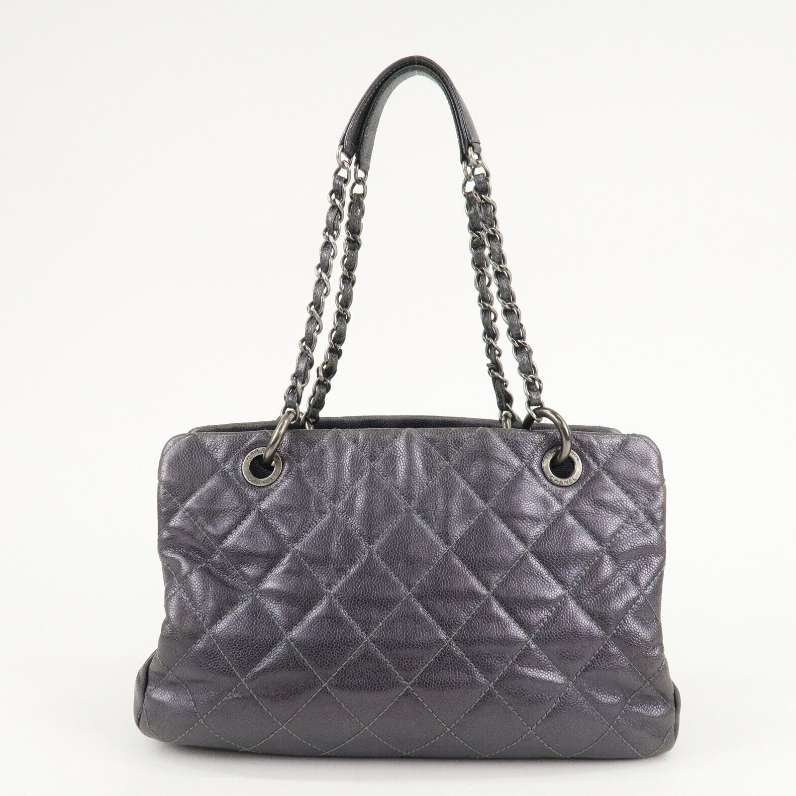 Chanel Matelasse COCO Mark Tote Bag - Gray, Leather
