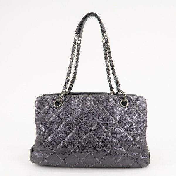 Chanel Matelasse COCO Mark Tote Bag - Gray, Leather