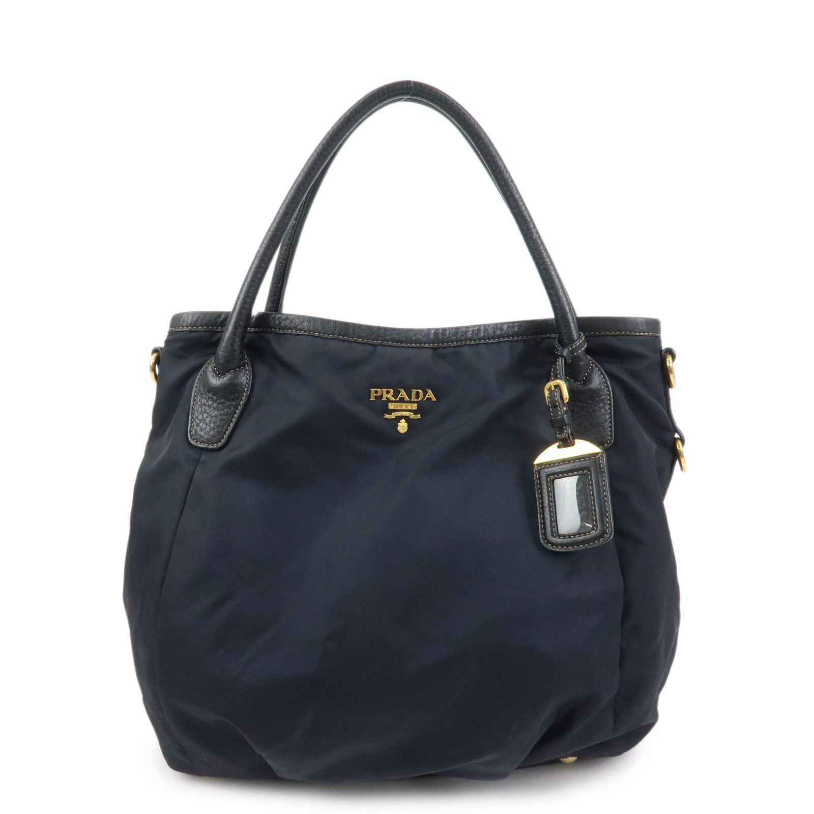 Prada 2Way Bag - Navy, Nylon and Leather
