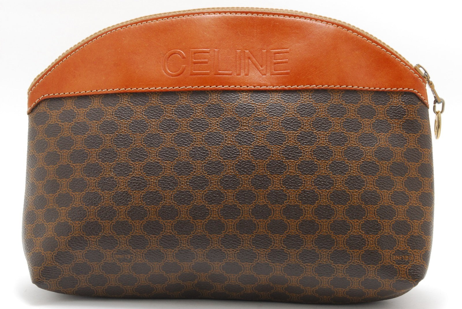 Celine Macadam Clutch Bag - Beige Brown, PVC Leather