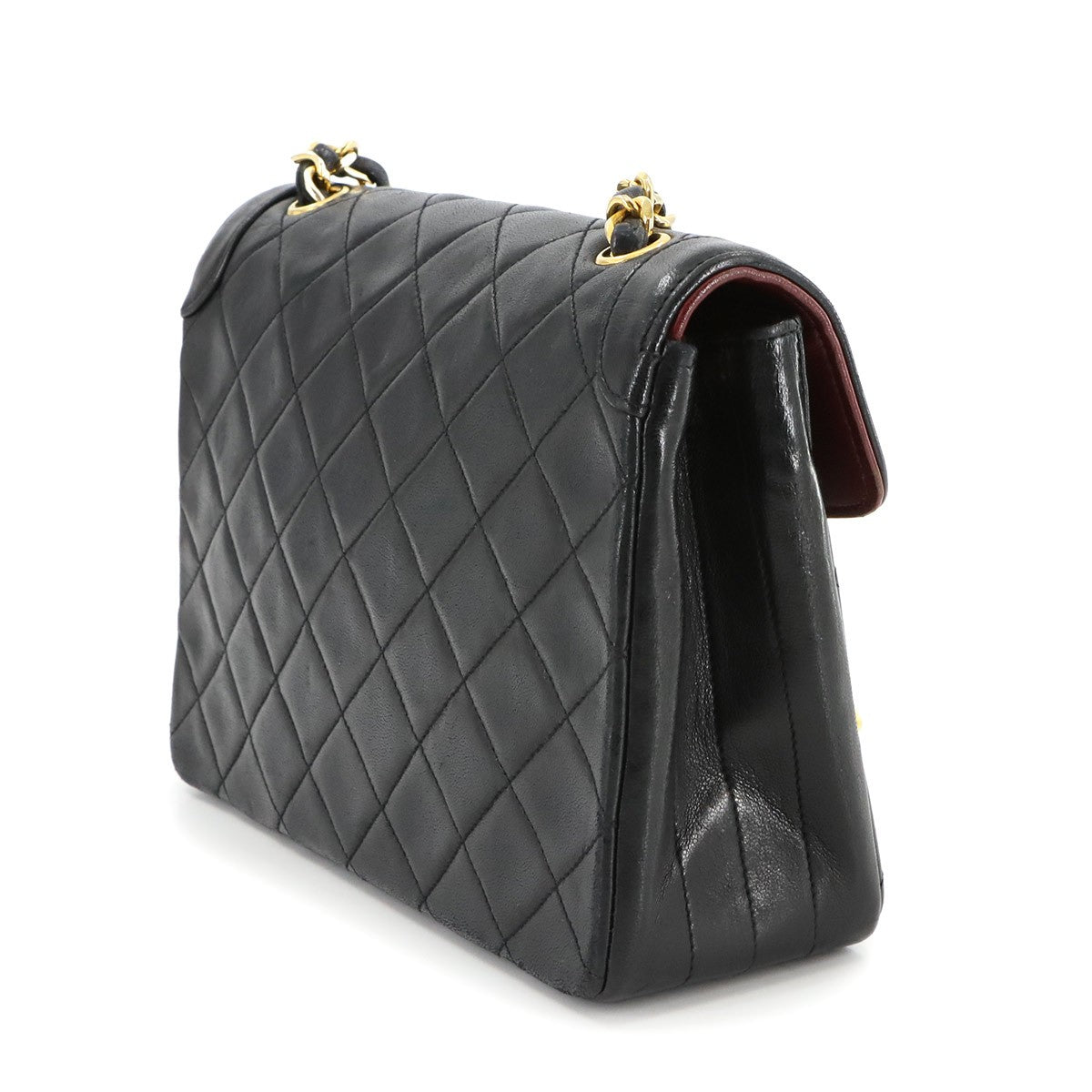 CHANEL Matelasse Chain Shoulder Bag - Black, Leather