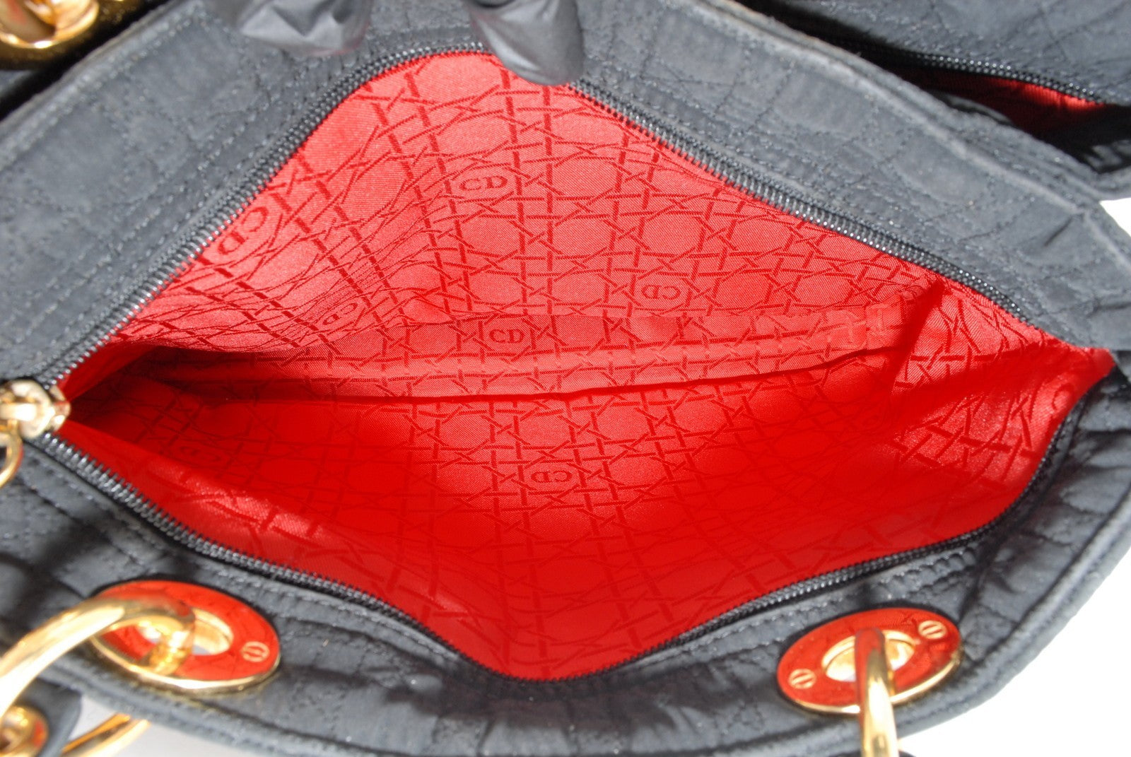 Christian Dior Lady Dior Handbag - Black, Nylon