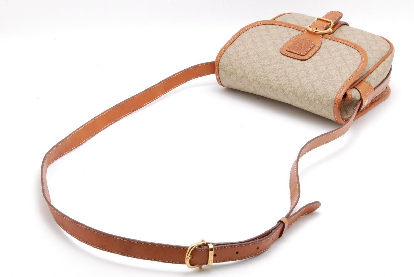 Celine Macadam Shoulder Bag - Beige, Leather