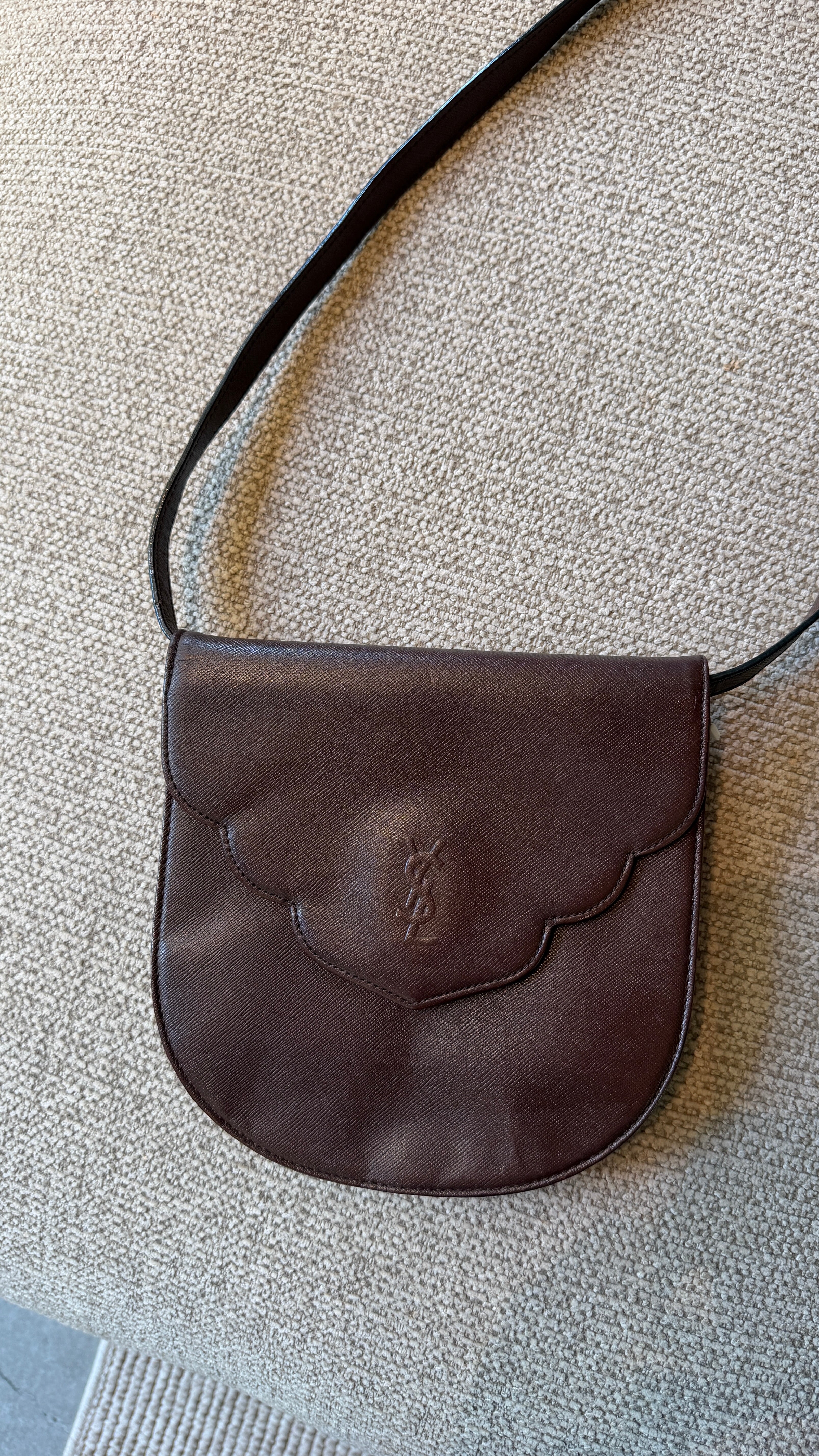 Saint Laurent Shoulder Crossbody Bag - Brown, Leather 