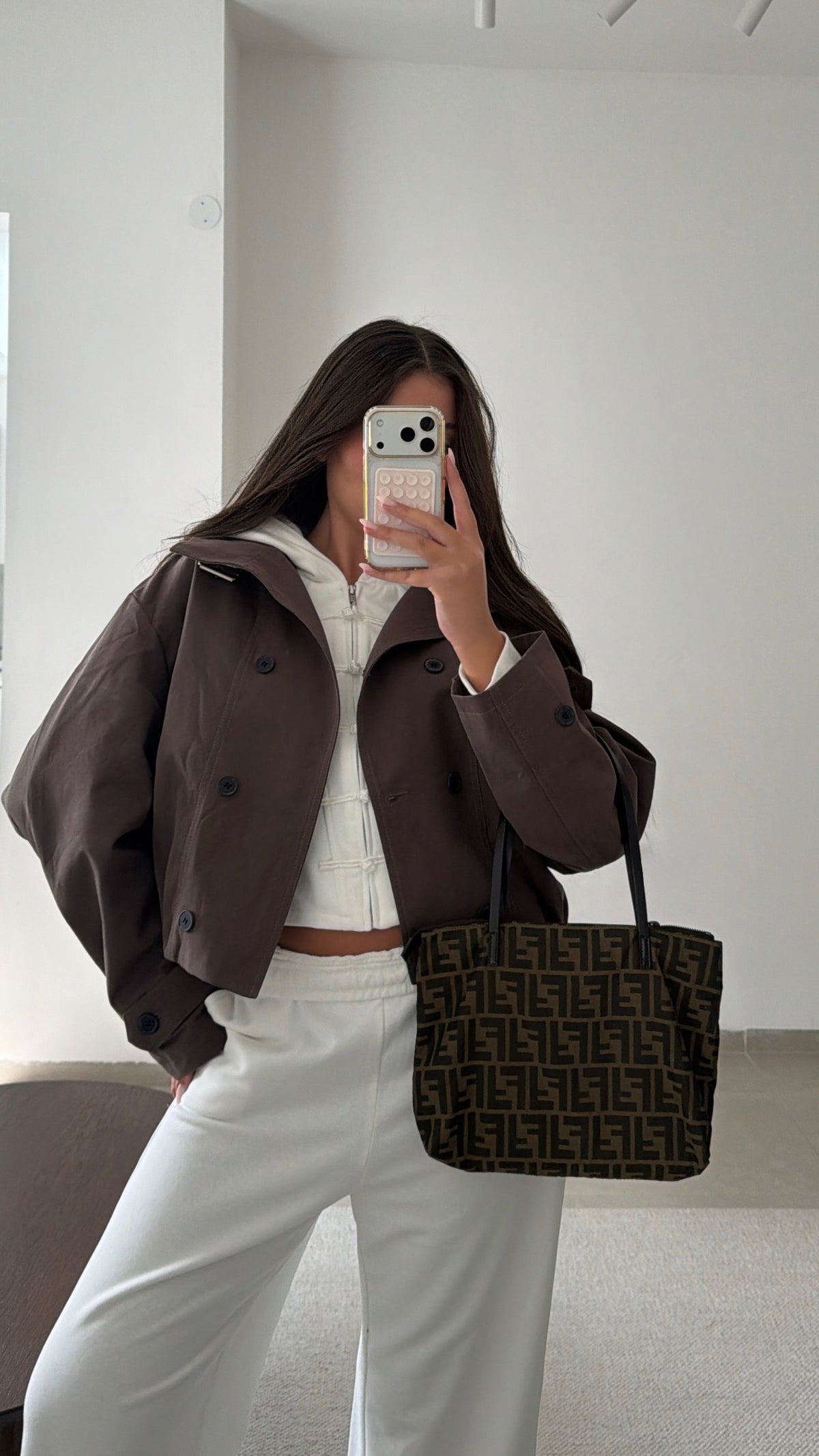 Fendi Zucca Tote Bag - Brown, Nylon Canvas
