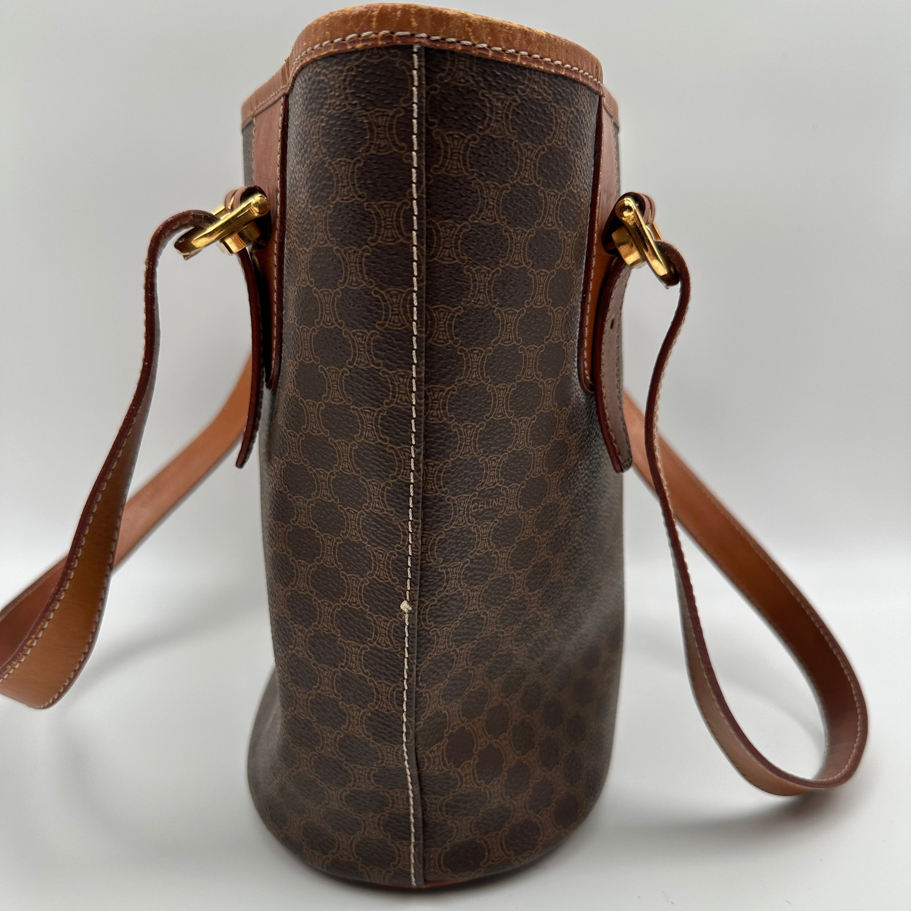 Bucket Tote Bag Macadam Pattern Triomphe