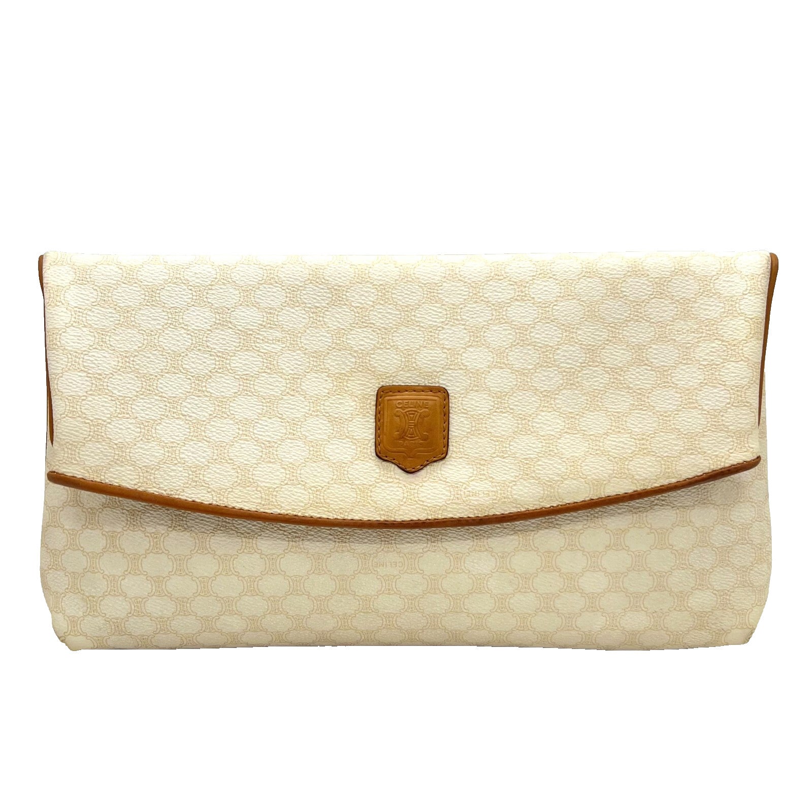 Celine Macadam Clutch - Ivory, Leather