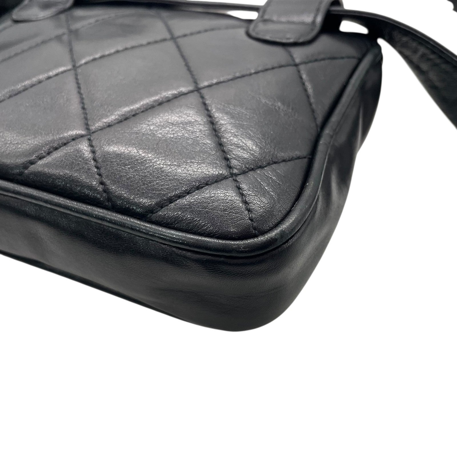 Chanel Matelasse Waist Pouch - Black, Leather