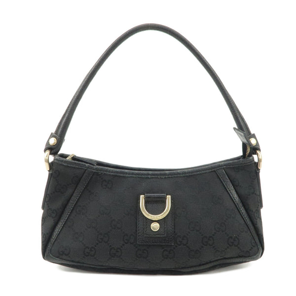 Gucci Abbey GG Canvas Leather One Shoulder Bag - Black, Canvas