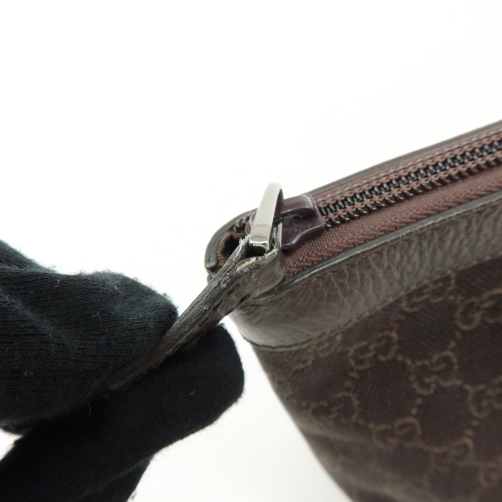 Gucci Abbey Tote Bag - Dark Brown, Denim, Leather