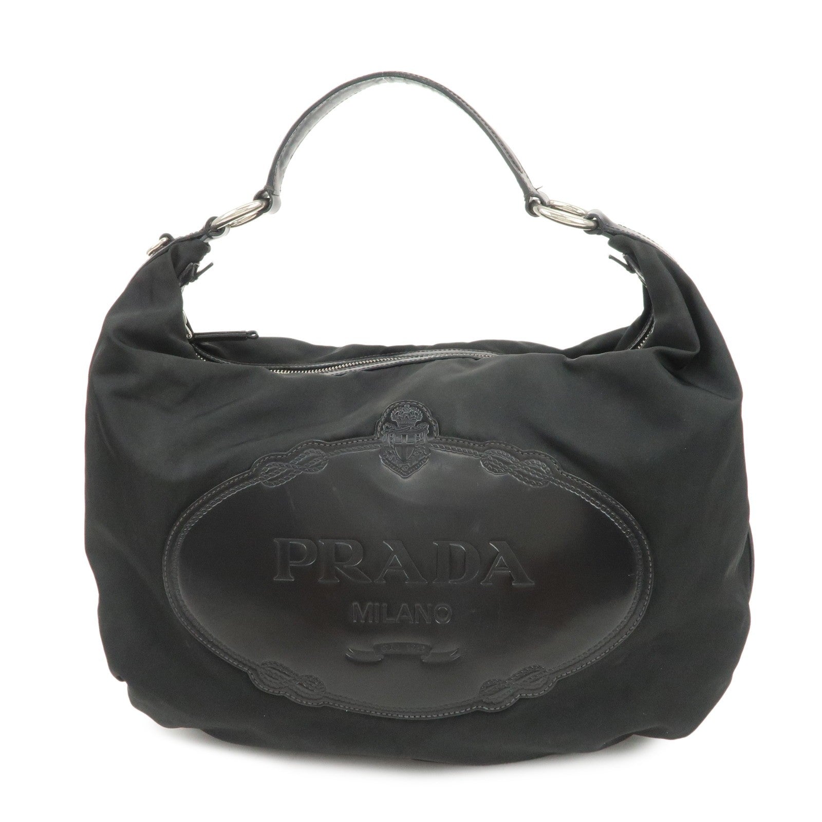 Prada Shoulder Bag - Black, Nylon, Leather