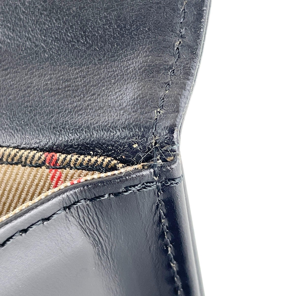 Burberry London Leather Fabric Handbag - Black, Leather