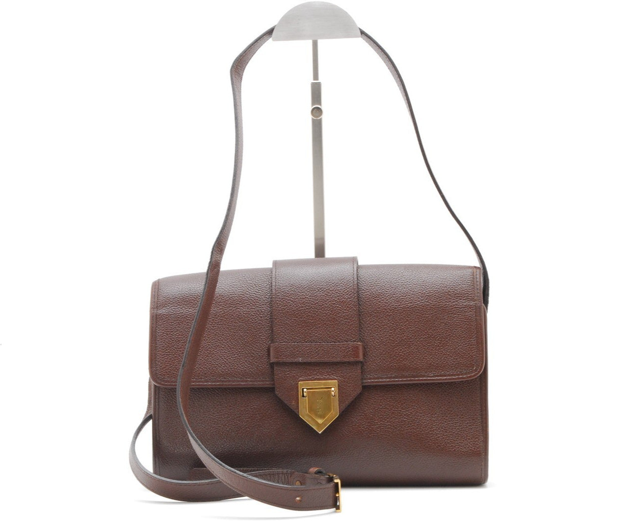 Saint Laurent Vintage Leather Shoulder Cross Body Bag - Brown, Leather