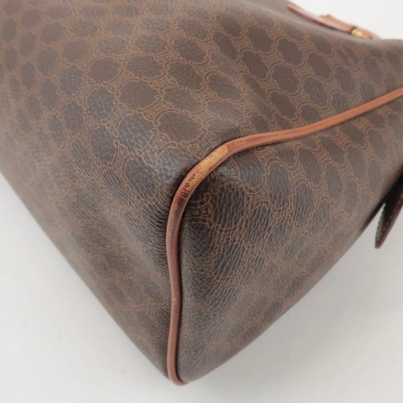 CELINE Macadam Boston Bag Hand Bag Brown