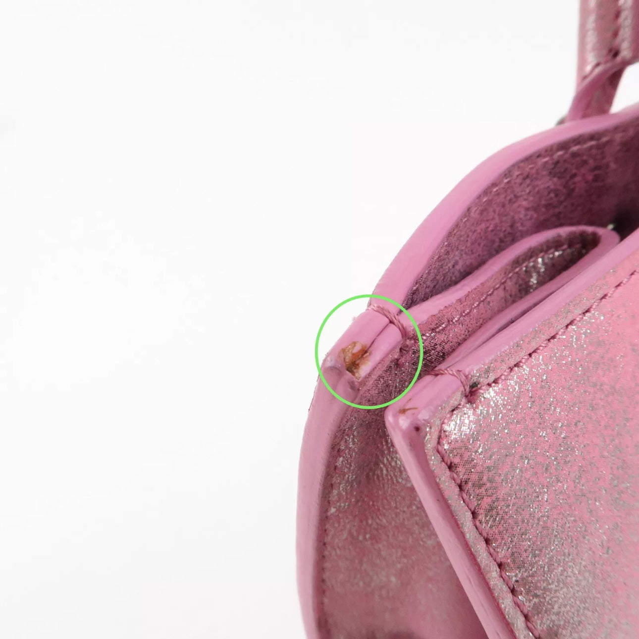 The Paper Leather Tote Bag Metallic Pink