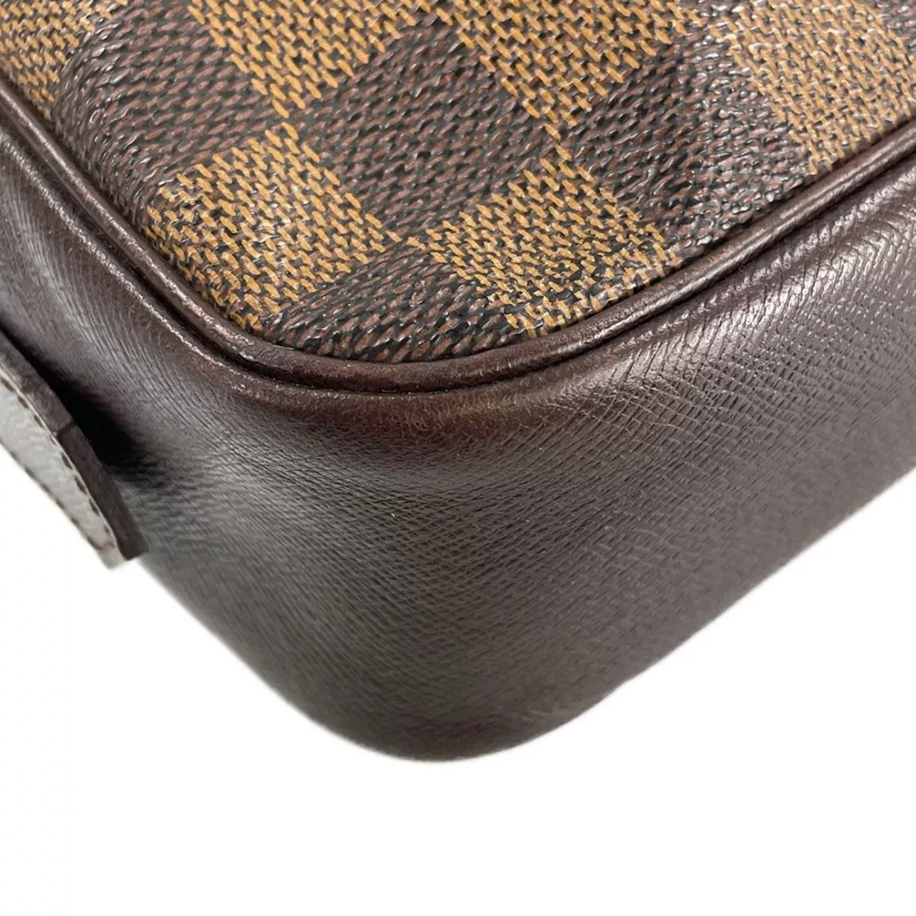 Louis Vuitton Damier Trousse Toilette Leather Coated Canvas Brown Pouch