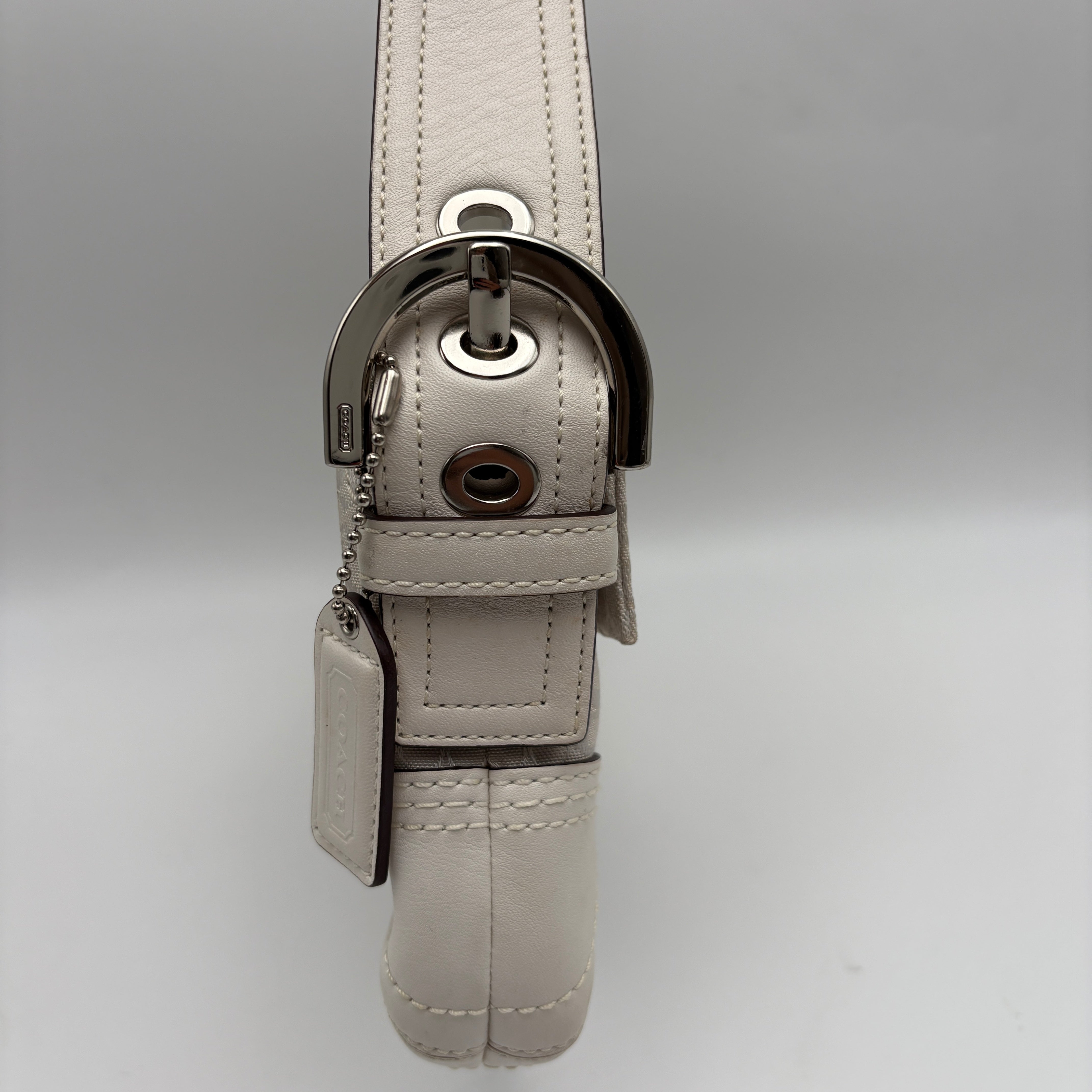 Coach Signature White Shoulder Bag