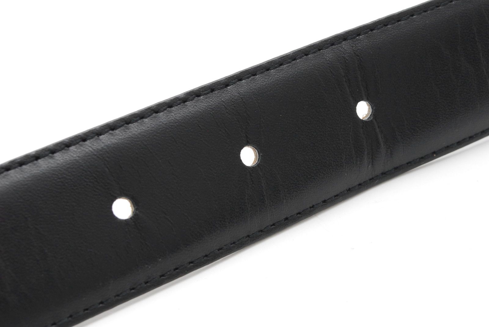 Saint Laurent Black Leather Belt