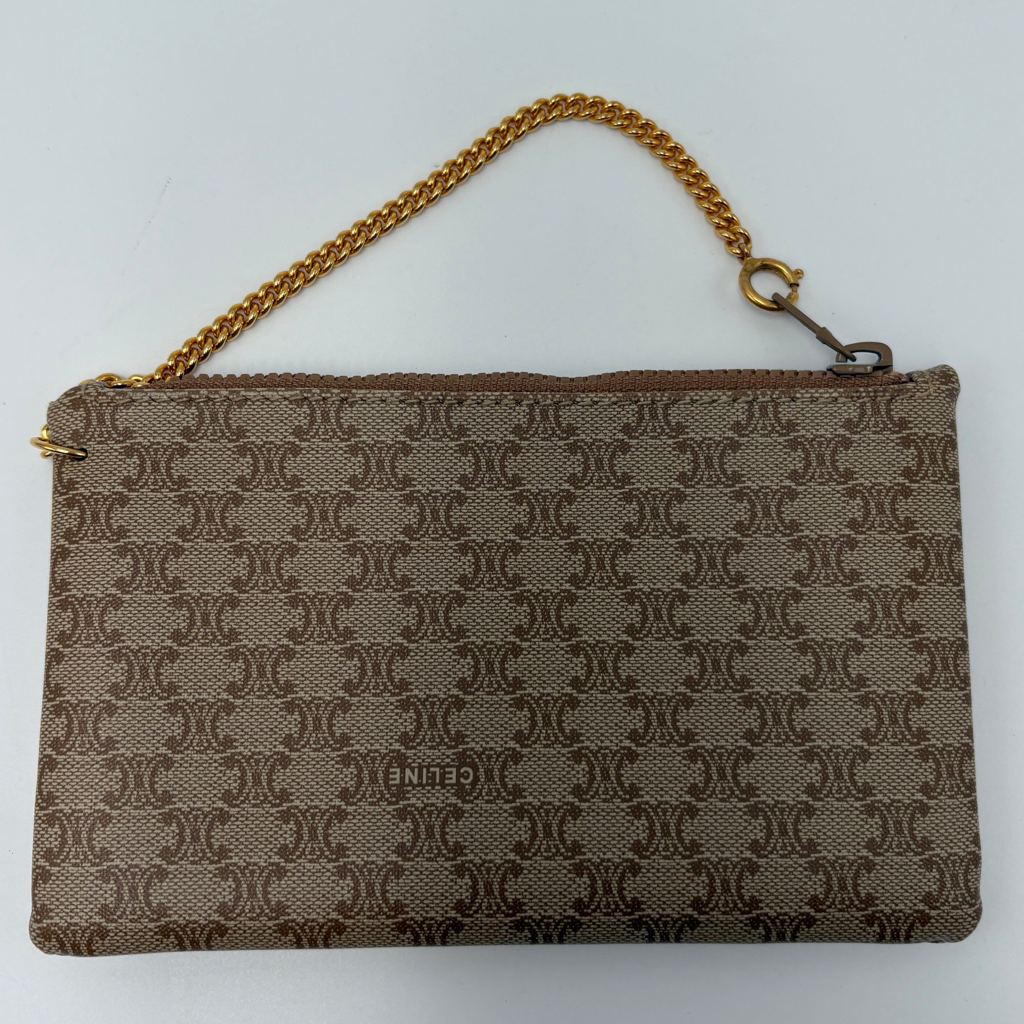 Celine Macadam Leather Chain Pouch