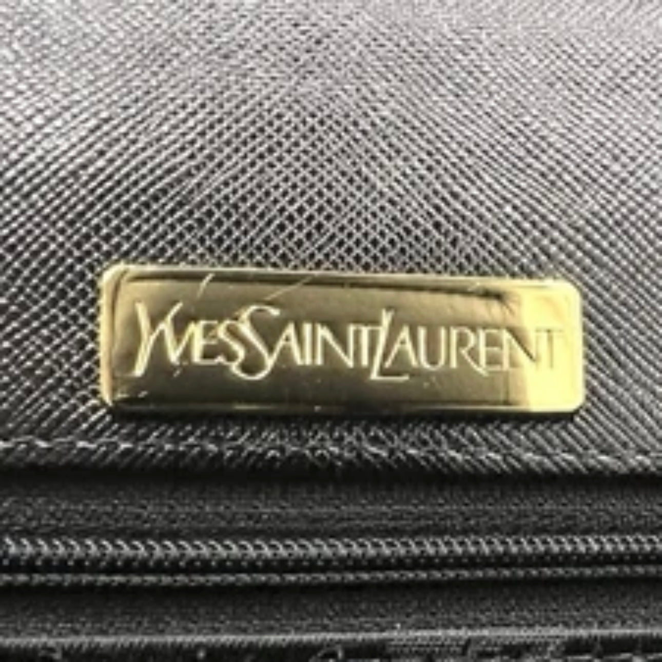 Yves Saint Laurent Hand bag Leather Vintage Black Authentic