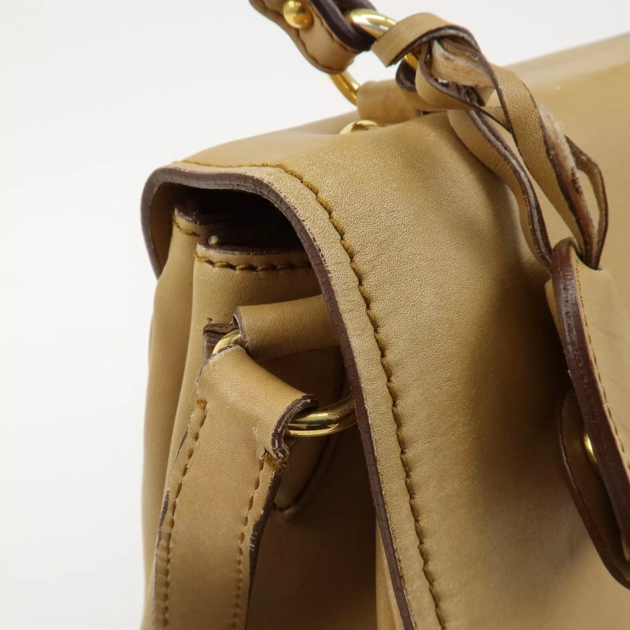 Miu Miu 2Way Shoulder Bag - Beige, Leather