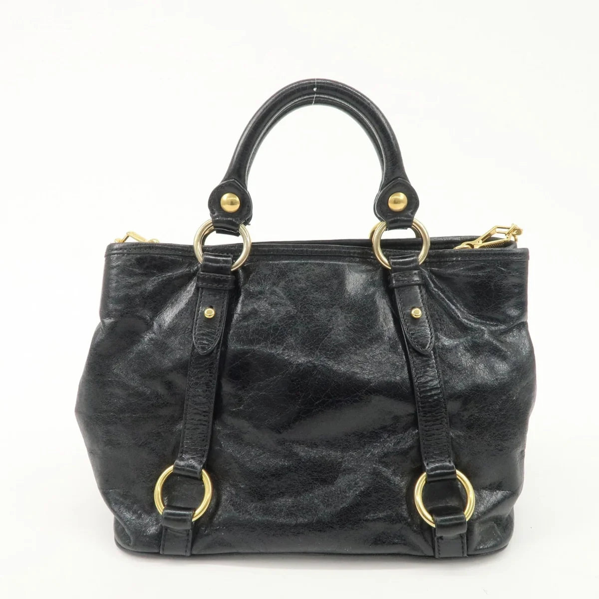 MIUMIU Leather Hand, crossbody Bag Black