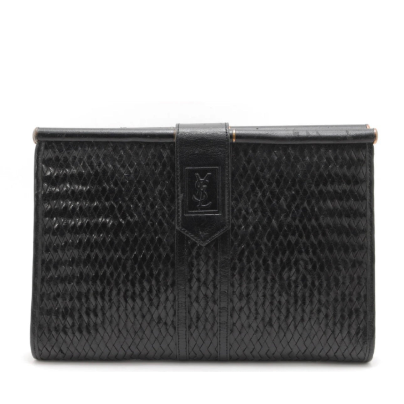 Saint Laurent Yves Clutch Bag - Black, Leather