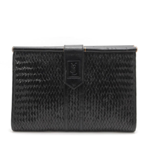 Saint Laurent Yves Clutch Bag - Black, Leather 