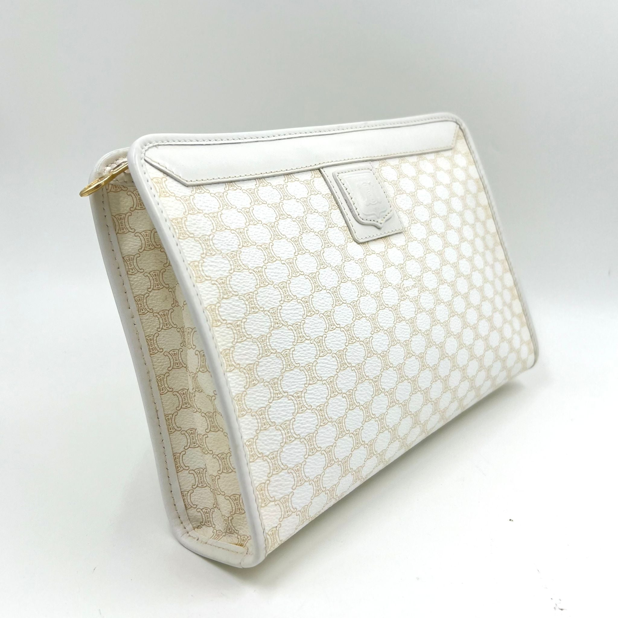 Celine macadam white clutch