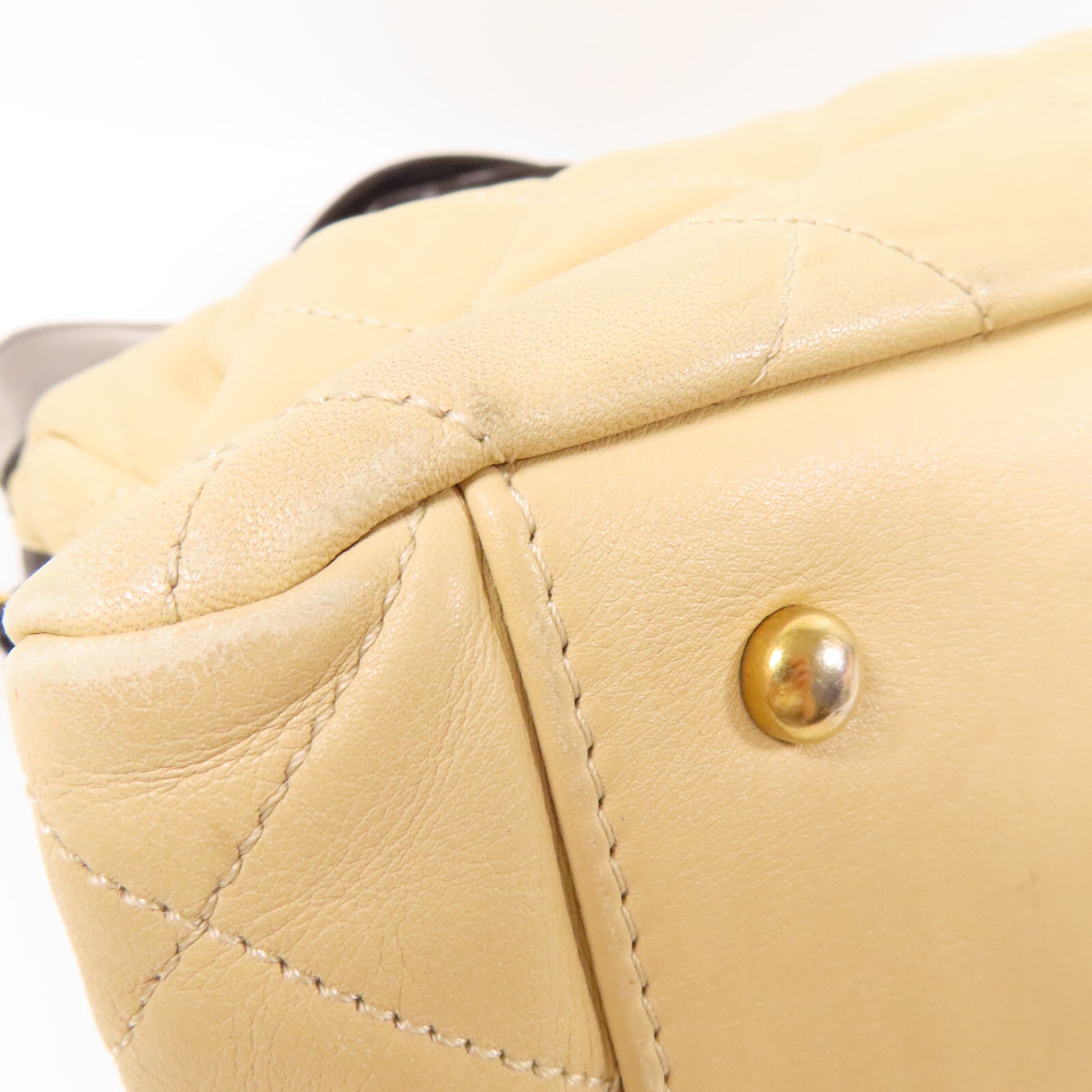 CHANEL CC GHW 2 Way Shoulder Bag - Beige, Leather