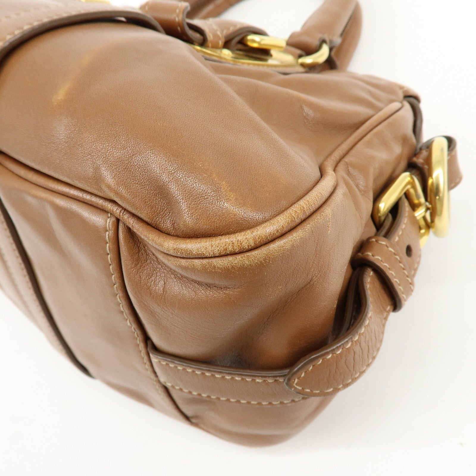 Prada 2Way Bag Handbag - Brown, Leather