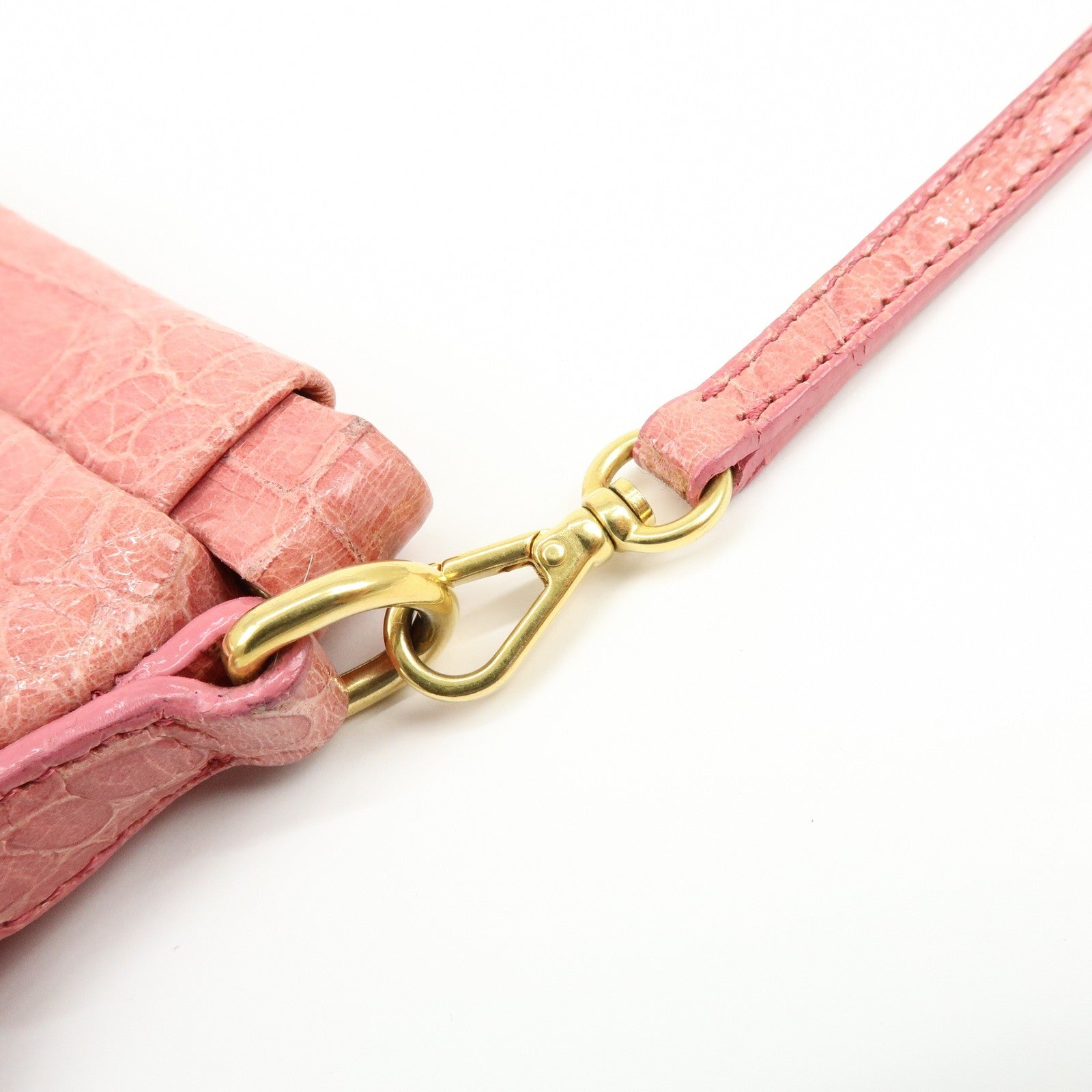 Miu Miu Embossed Leather Crossbody Bag - Pink, Leather