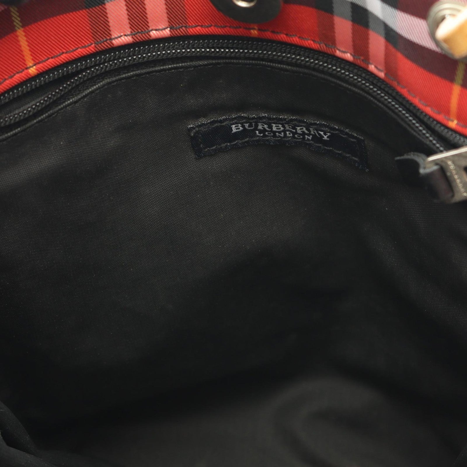 Burberry Nova Check Handbag - Red, Canvas