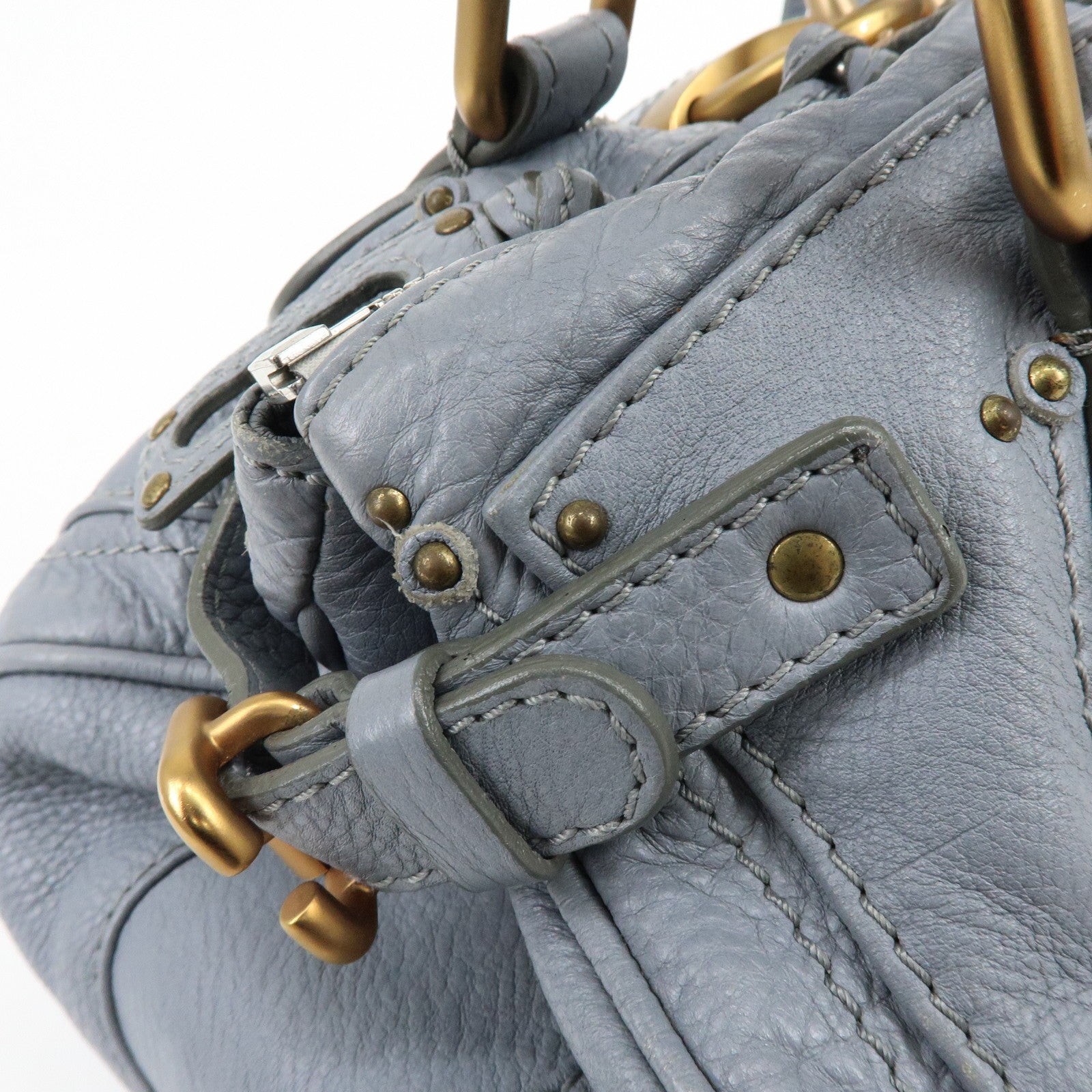 Chloe Paddington Hand Bag - Gray, Leather